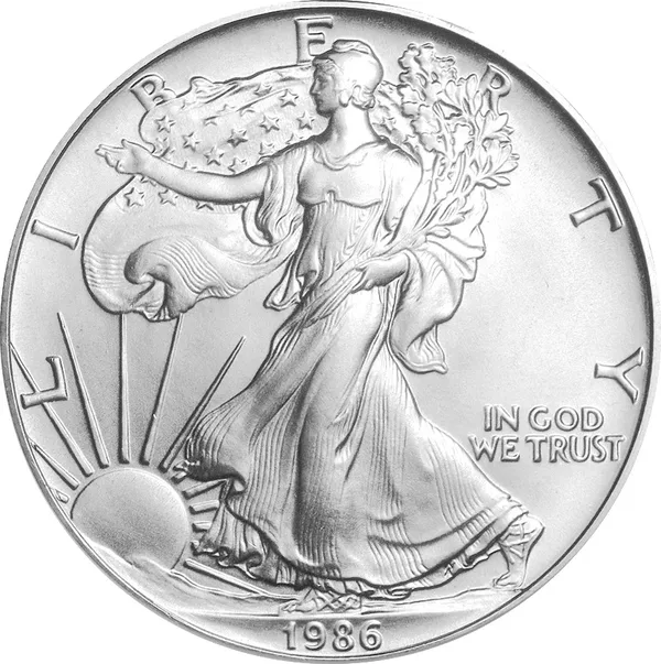 1 $ American eagle 1986
