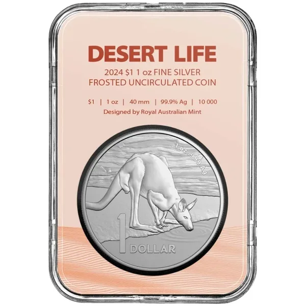 1 $ Desert Life - Kangaroo 2024 in coincard