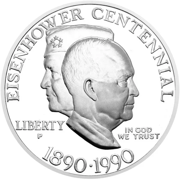 1 $ Eisenhower Centennial 1990 proof
