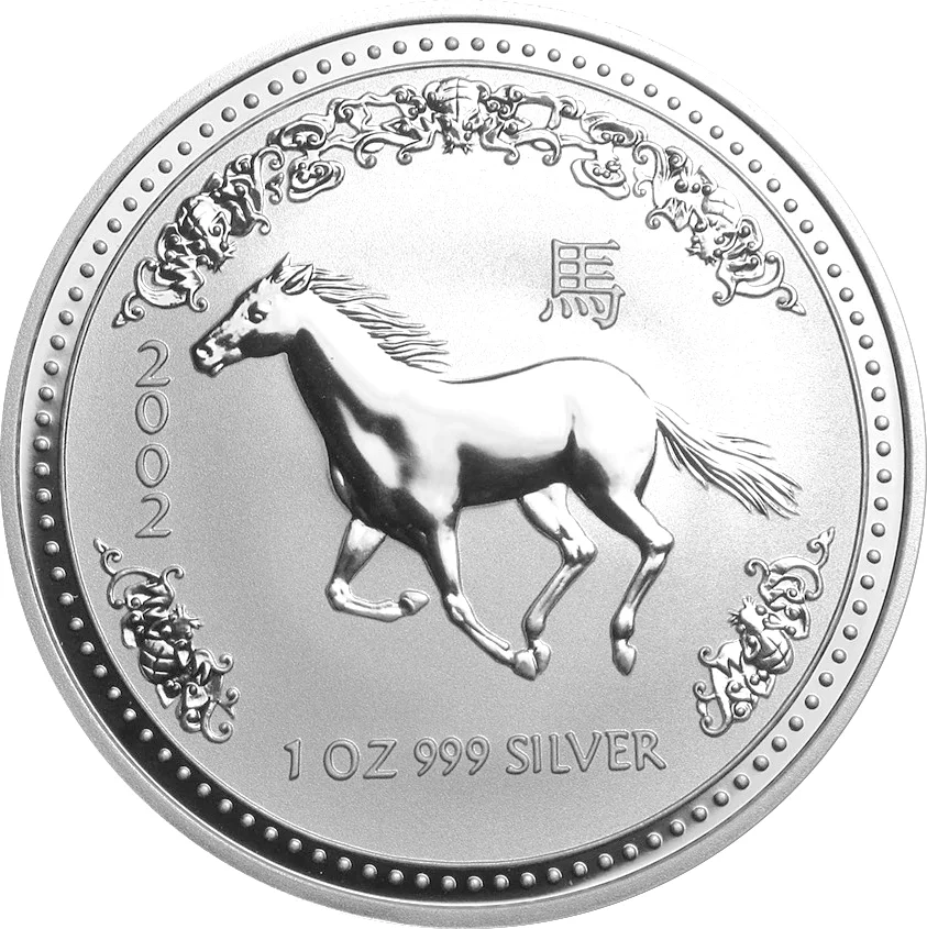 1 $ Lunar - Year of the Horse 2002