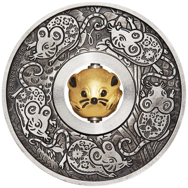 1 $ Year of the Mouse - Rotating Charm 2020