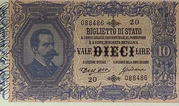 10 Lire Doppia Effigie 1883