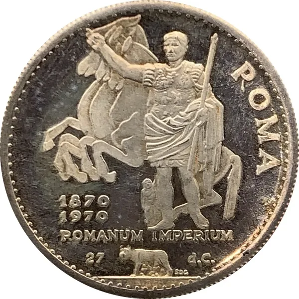 10 Riyals 100° anniversario Roma capitale 1970