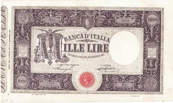 1.000 Lire Grande M - Matrice 1917