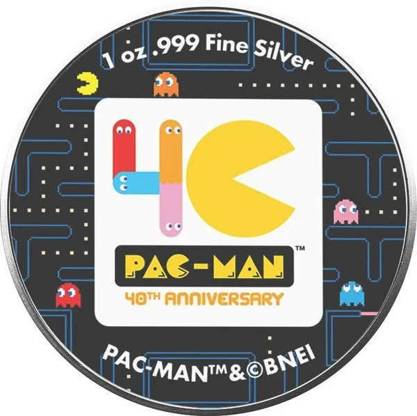 2 $ 40th anniversary Pac-Man 2020 in coincard