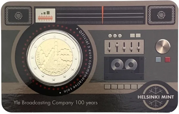 2 € 100 anni YLE Radio finlandese 2026 english in coincard
