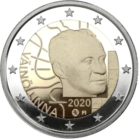 2 € 100° anniversario della nascita di Väinö Linna 2020 Proof