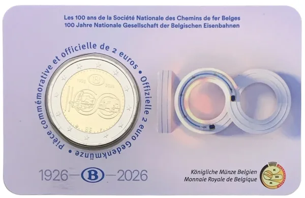 2 € 100° anniversario Ferrovie nazionali 2026 (FR)