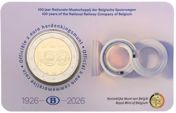 2 € 100° anniversario Ferrovie nazionali 2026 (NL)