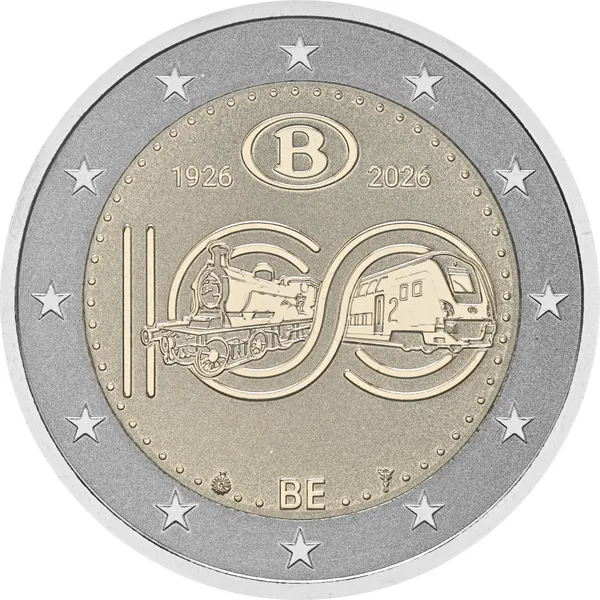 2 € 100° anniversario Ferrovie nazionali 2026 reverse proof