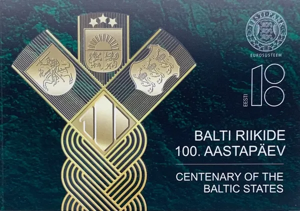 2 € 100° anniversario Stati baltici 2018 in coincard