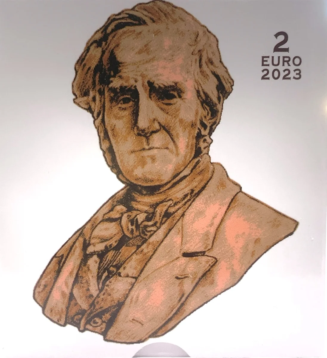 2 € 150° anniversario Alessandro Manzoni 2023 proof, foto 3