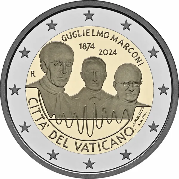 2 € 150° anniversario nascita di Guglielmo Marconi 2024 proof