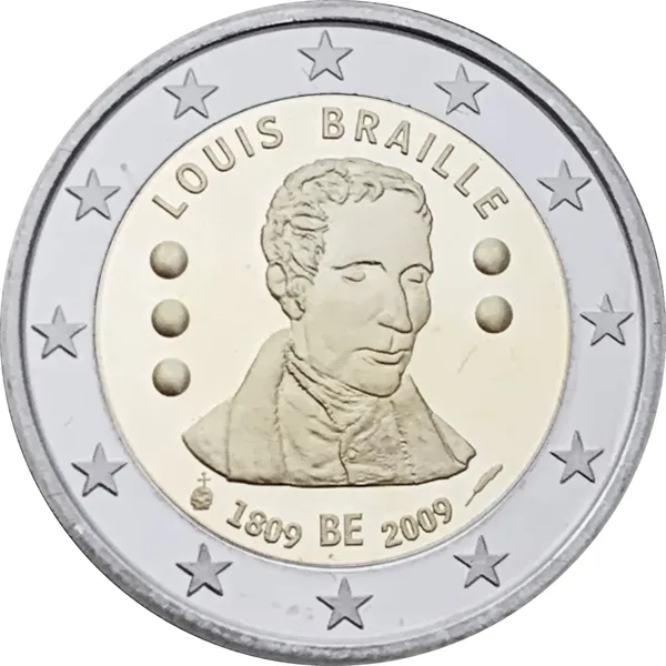 2 € 200° anniversario Louis Braille 2009 proof