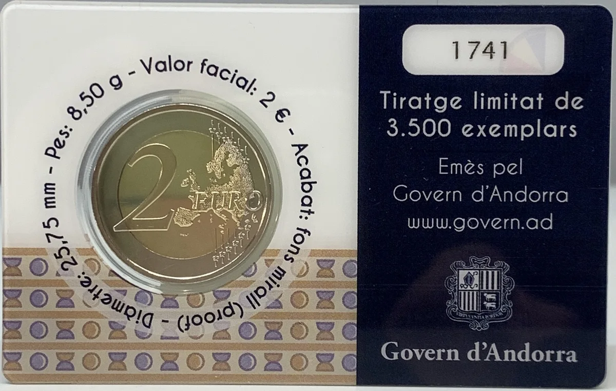 2 € 27° vertice iberoamericano 2020 Proof, foto 6