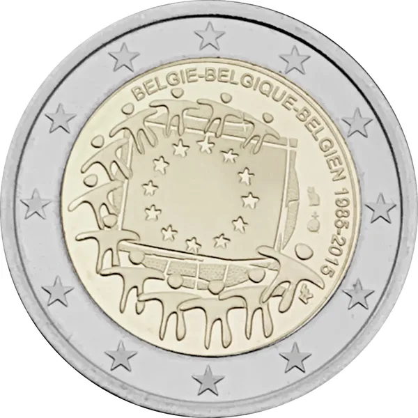 2 € 30° anniversario bandiera europea 2015 proof