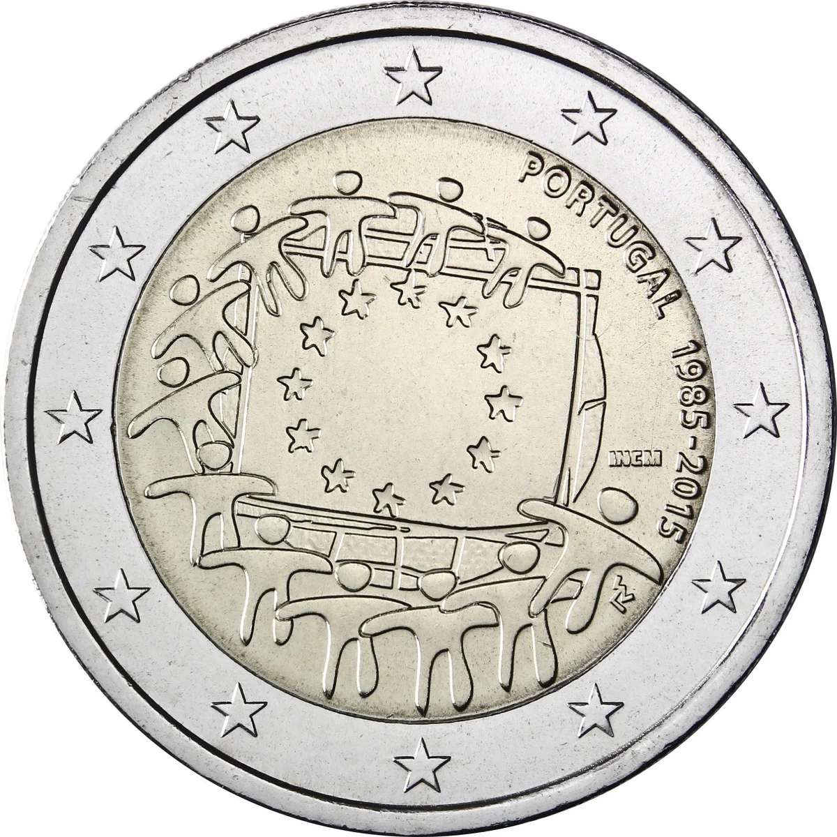 2 € 30° anniversario bandiera europea 2015 in coincard, foto 2