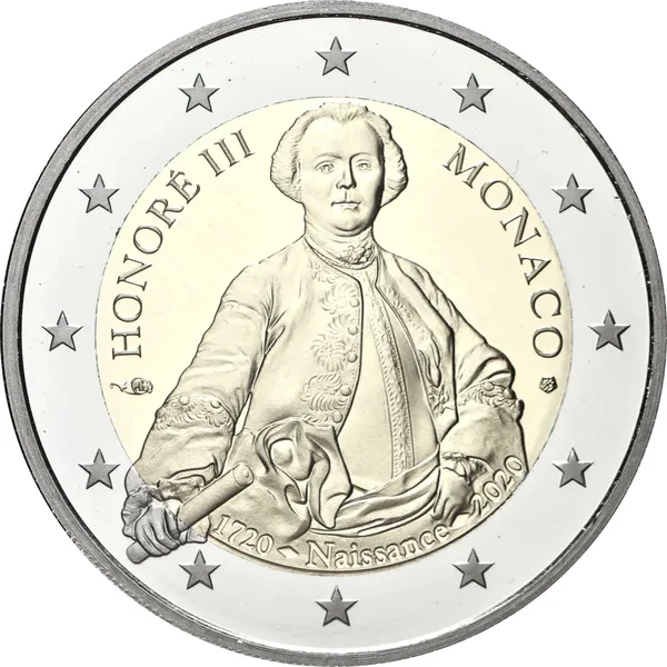 2 € 300 anni nascita del principe Honoré III 2020 Proof