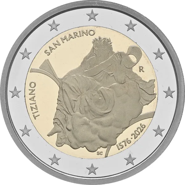 2 € 450° anniversario scomparsa di Tiziano 2026 proof