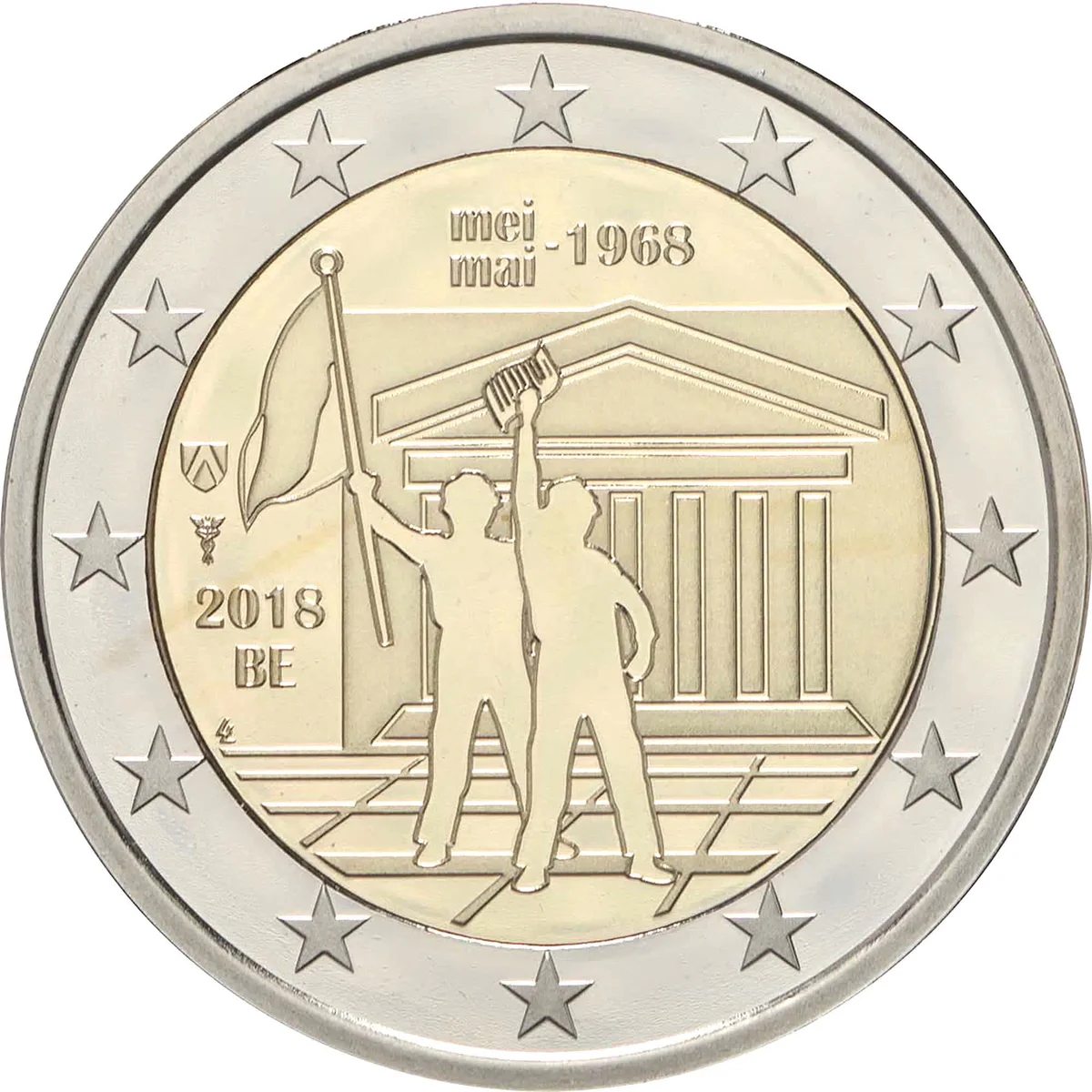 2 € 50° anniversario avvenimenti del Maggio 1968 2018 Proof