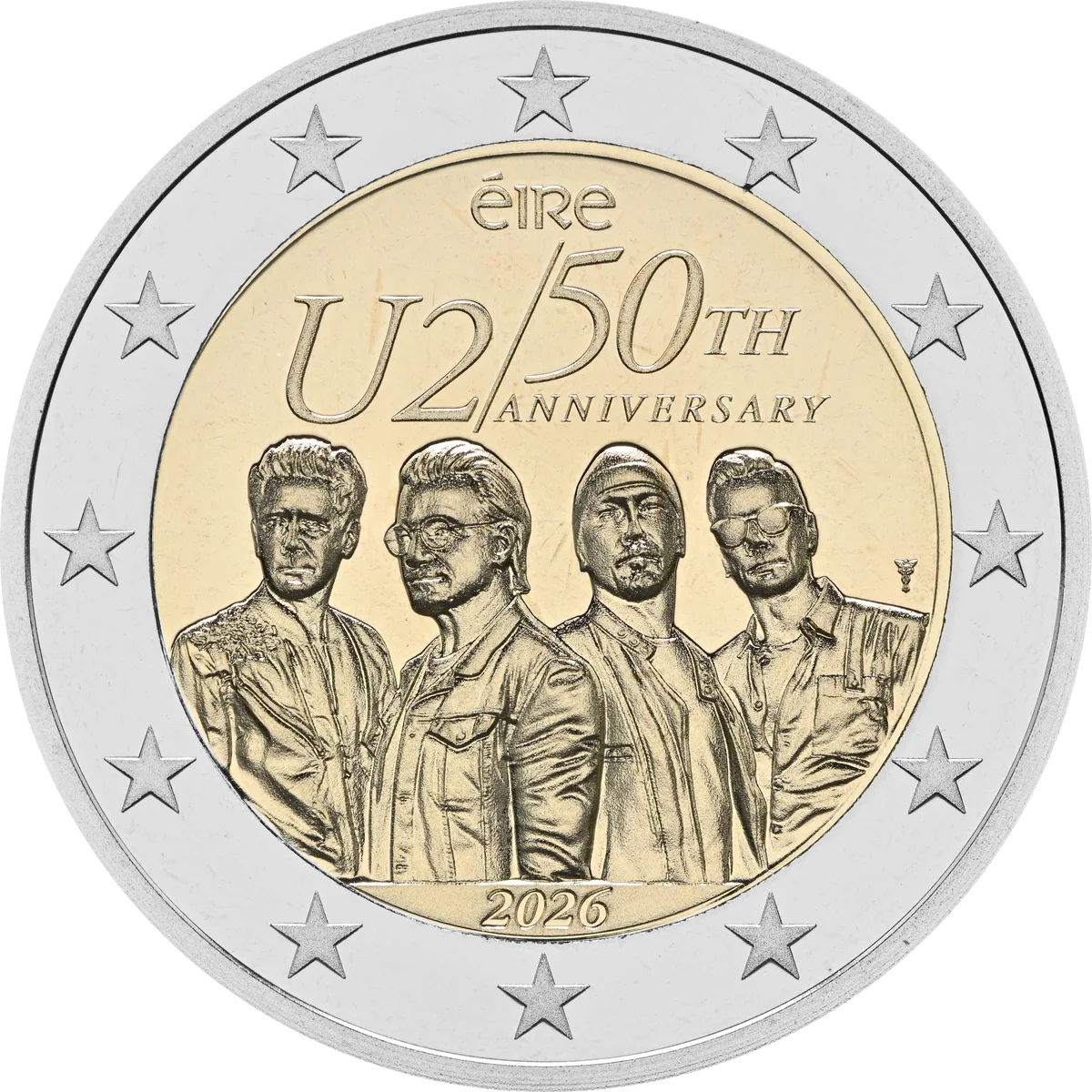 2 € 50° anniversario band U2 2026 proof