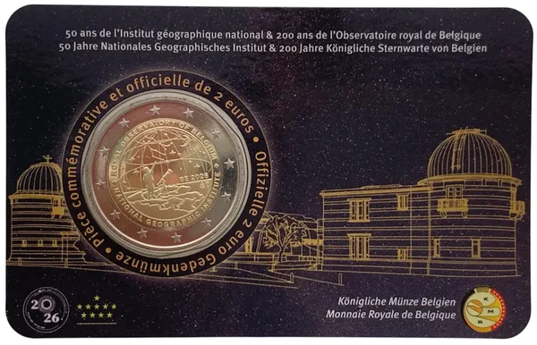 2 € 50° anniversario Istituto Geografico Nazionale 2026 (FR)
