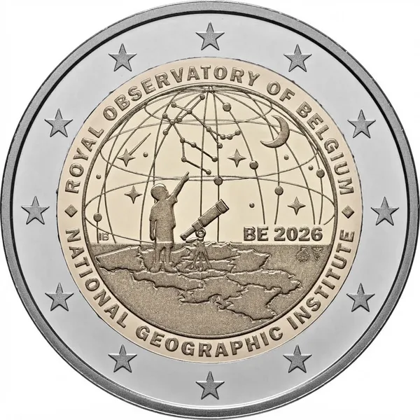 2 € 50° anniversario Istituto Geografico Nazionale 2026 proof