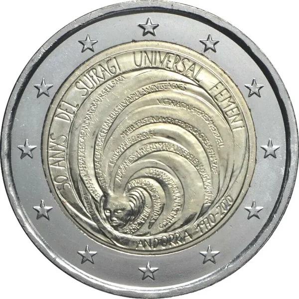 2 € 50° anniversario suffragio universale femminile 2020
