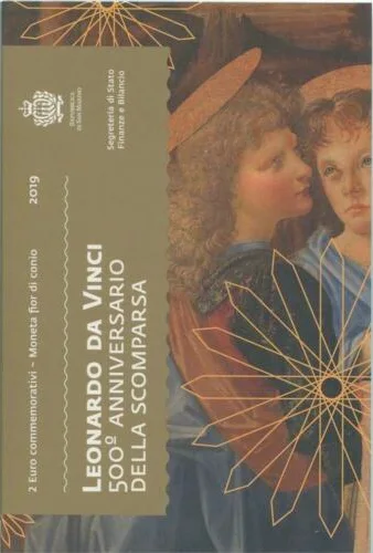 2 € 500 anni morte di Leonardo da Vinci 2019