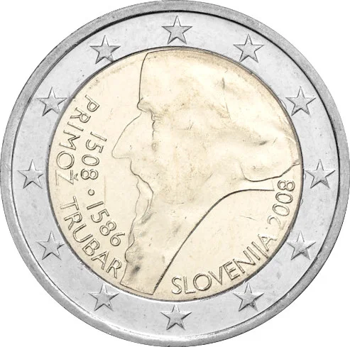 2 € 500° anniversario nascita di Primož Trubar 2008