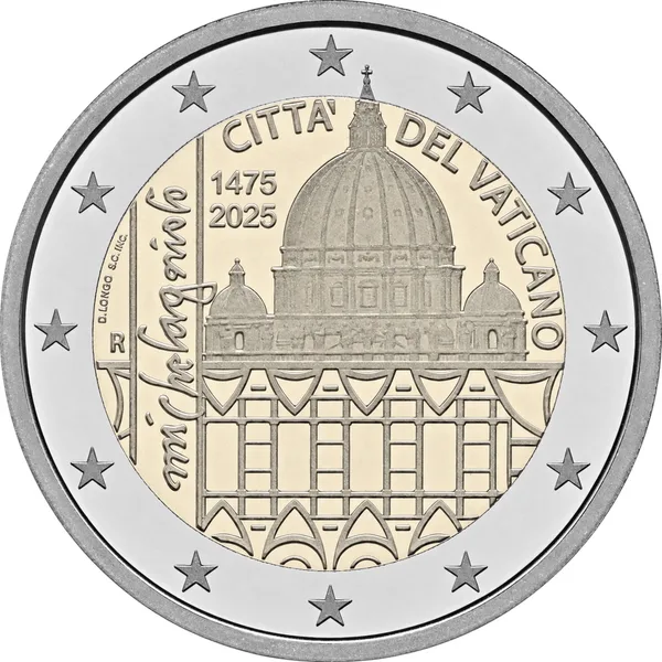 2 € 550° anniversario nascita di Michelangelo 2025 proof