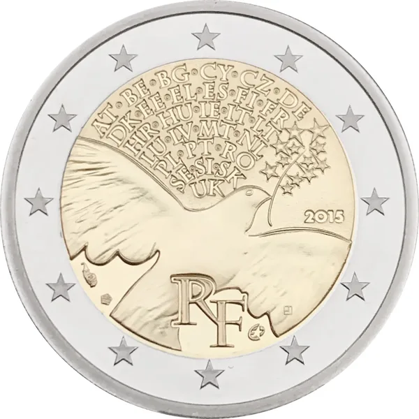 2 € 70° anniversario Pace in Europa 2015 proof