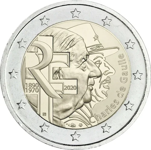 2 € 80° anniversario Charles de Gaulle 2020