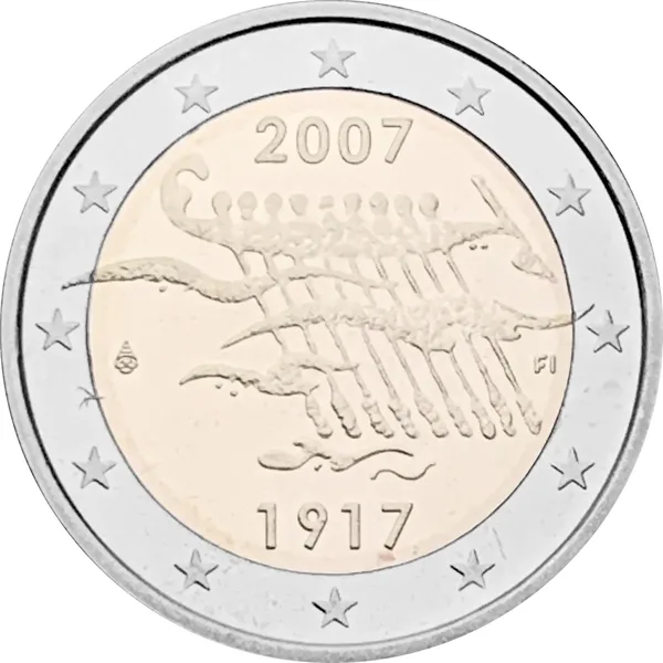 2 € 90° anniversario Indipendenza 2007 proof
