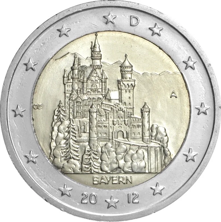 2 € Bayern - Castello di Neuschwanstein 2012 A