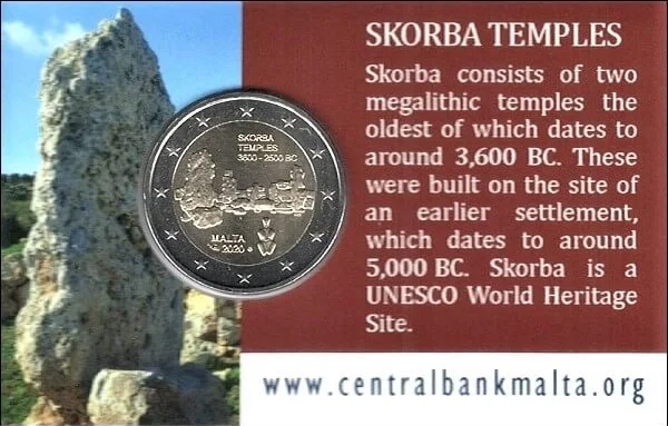 2 € Templi di Skorba 2020 in coincard