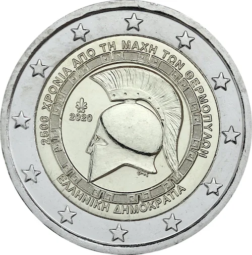 2 € 2500° anniversario battaglia delle Termopili 2020