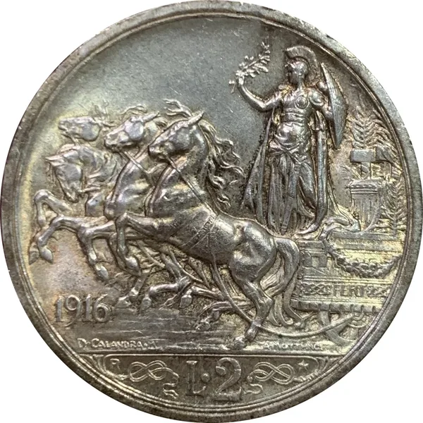 2 Lire Quadriga Briosa 1916