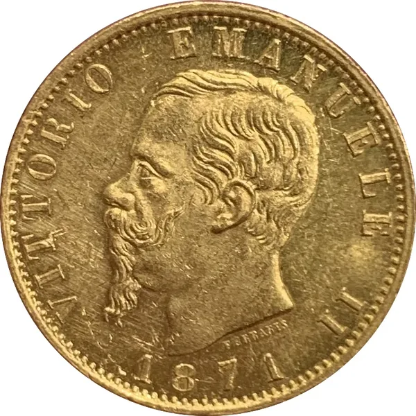 20 Lire 1871 Roma