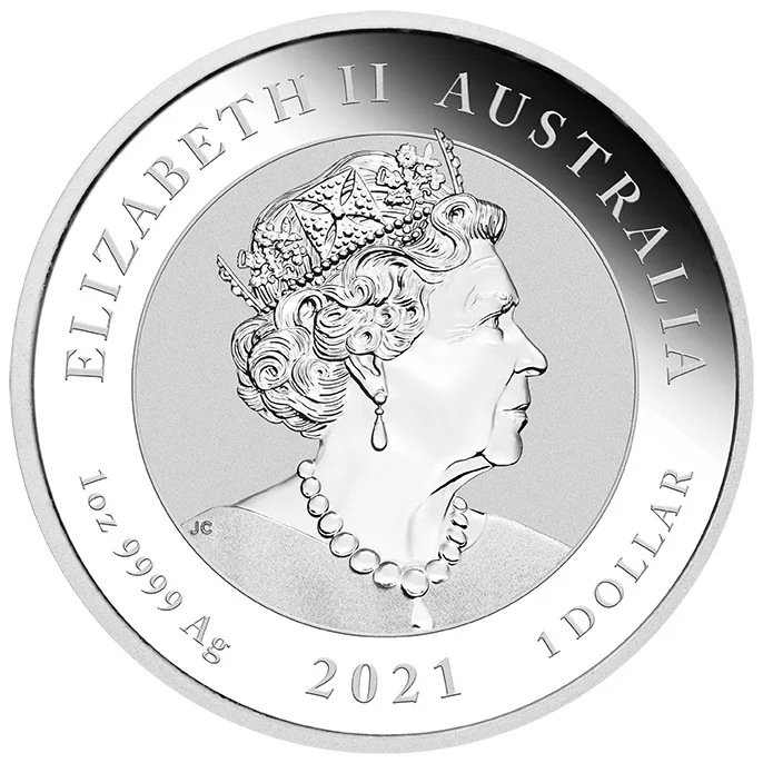 1 $ Miti e leggende - Drago 2021 colore in coincard, foto 2
