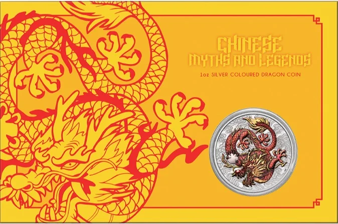1 $ Miti e leggende - Drago 2021 colore in coincard