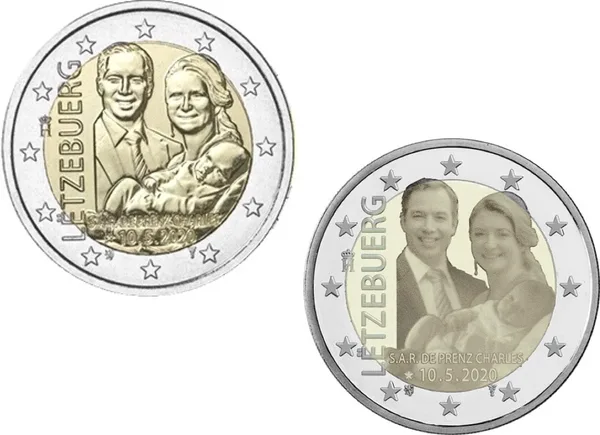 2 * 2 € nascita del Principe Carlo 2020 doppia versione