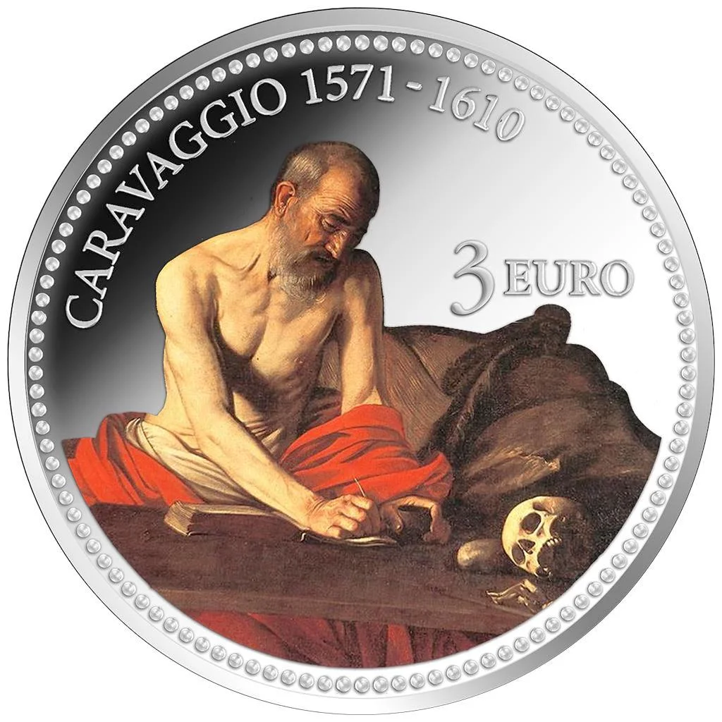 3 € Caravaggio 2022 in coincard smaltata