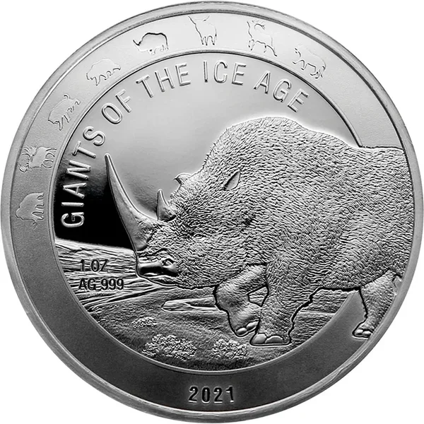 5 Cedis Ice Age Giants - Woolly rhinoceros 2021