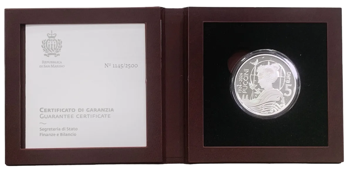 5 € 100° anniversario scomparsa Giacomo Puccini 2024, foto 2