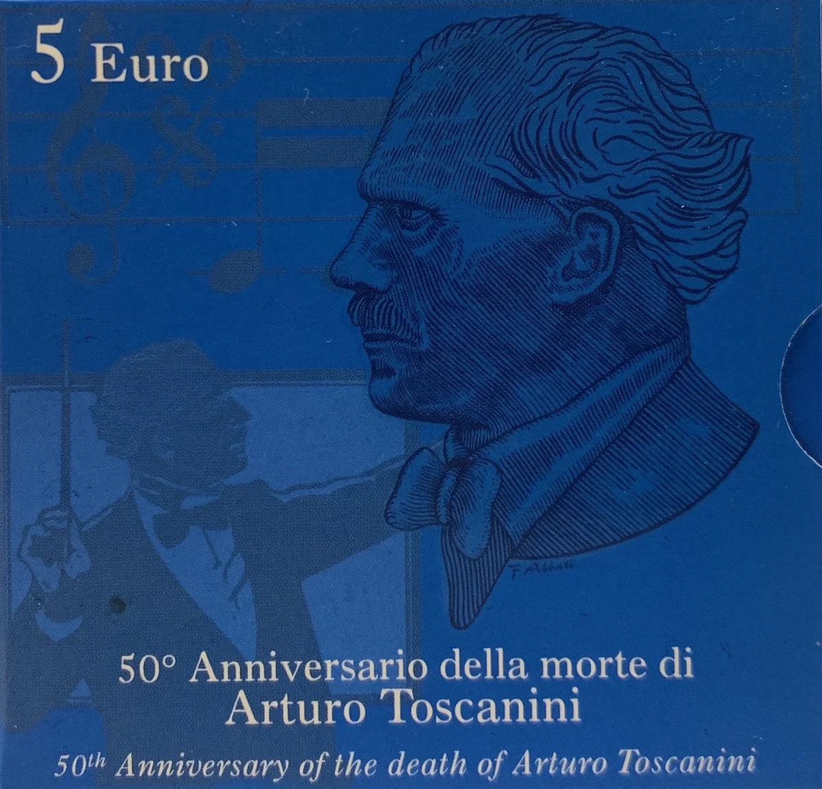 5 € 50° Anniversario scomparsa Arturo Toscanini 2007, foto 2