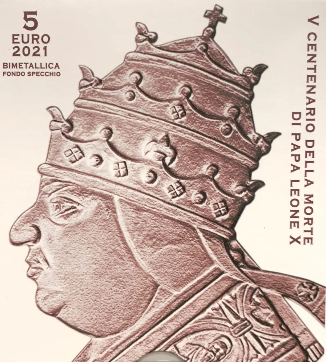 5 € 500° anniversario della morte di papa Leone X 2021, foto 2