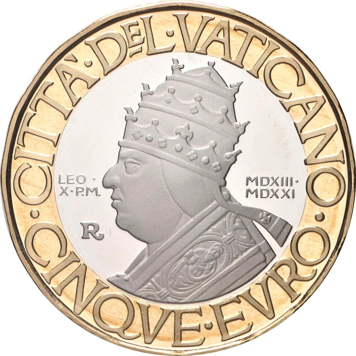 5 € 500° anniversario della morte di papa Leone X 2021
