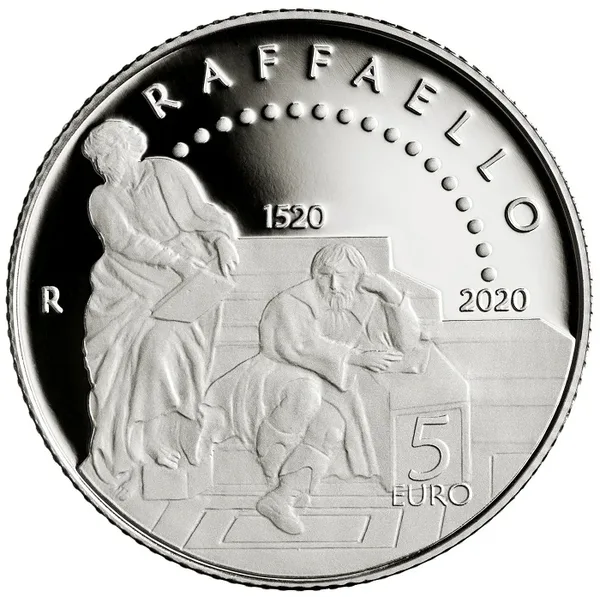 5 € 500° anniversario Raffaello 2020