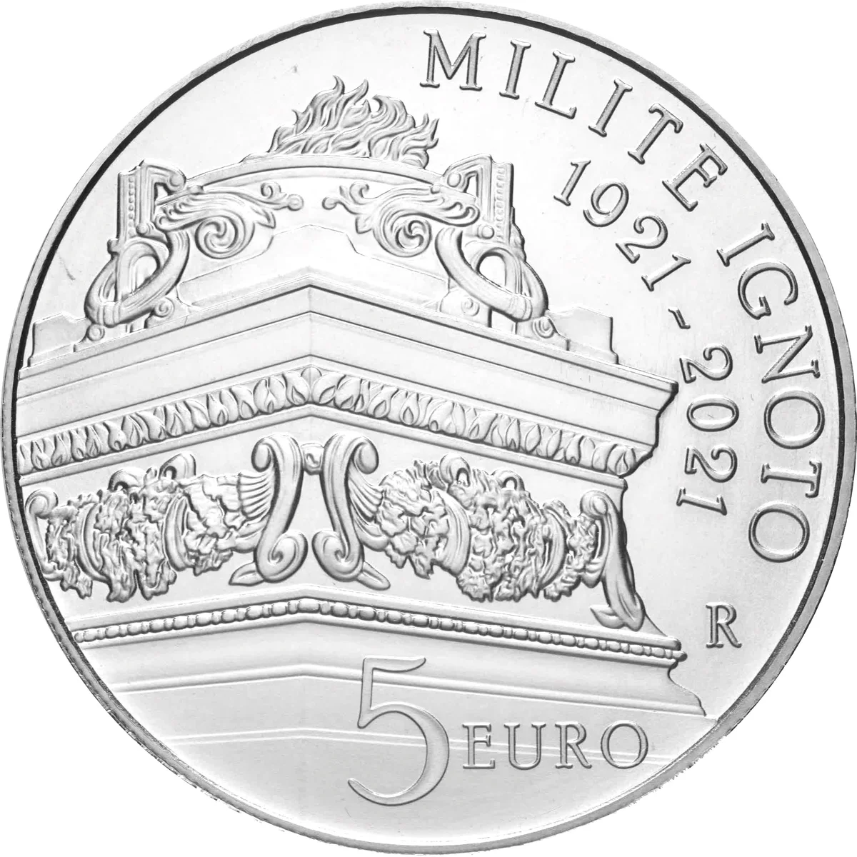 5 € Centenario del Milite Ignoto 1921- 2021, foto 2